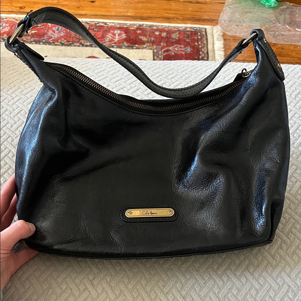 Cole Haan Black Leather Hobo Bag
